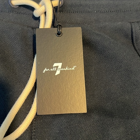 7 for all mankind navy blue sweater shorts - Picture 2 of 7